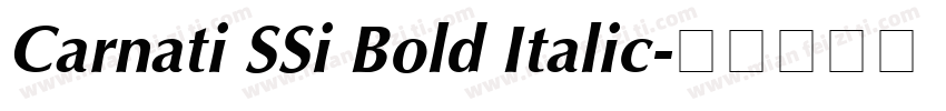 Carnati SSi Bold Italic字体转换